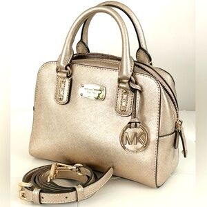Michael Kors Gold metallic satchel bag